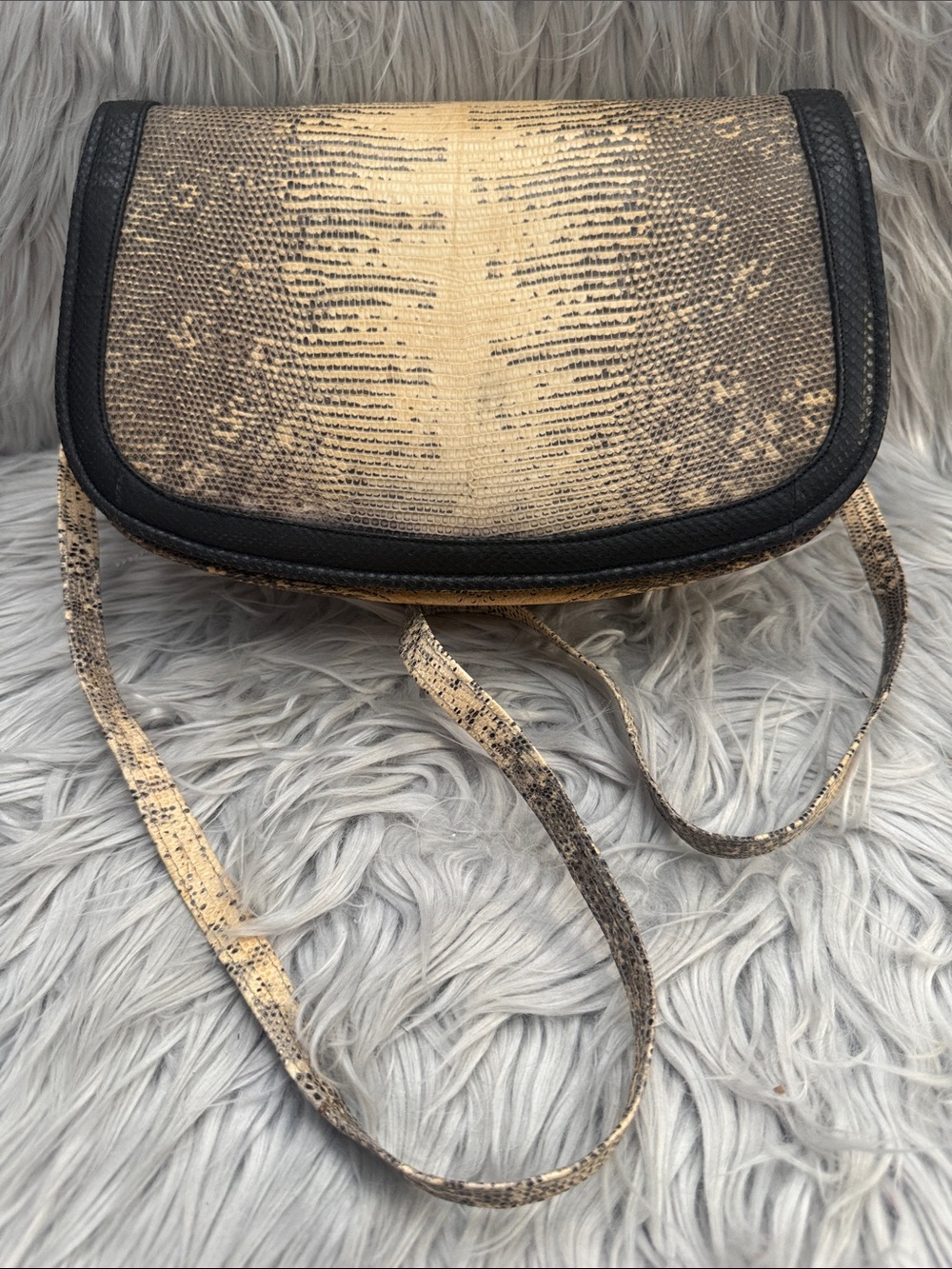 Vintage Lizard Skin Purse Crossbody Bag